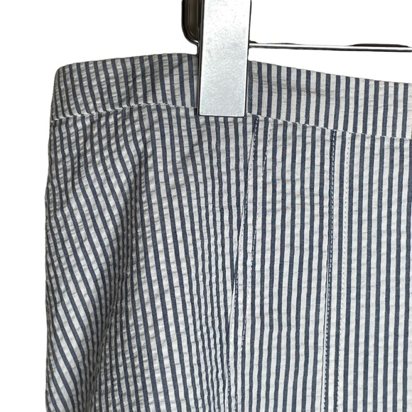 Uniform by John Paul Richard 100% Cotton Prep School Seersucker Lined Skirt 16 - Picture 3 of 8